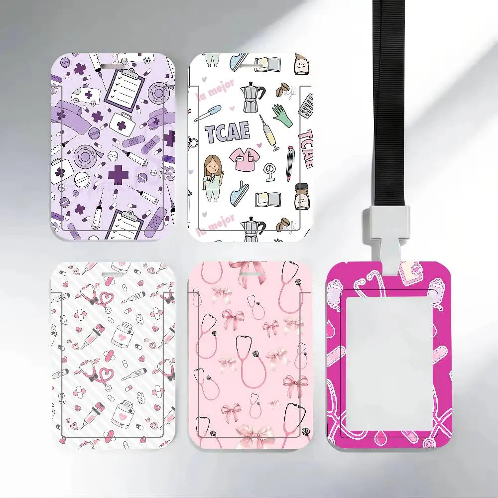 Doctor Nurse Medicine Medical Clear ID Card Holder Lanyard Neck Strap Badge Case Door Credit Card Protector Daily Gift