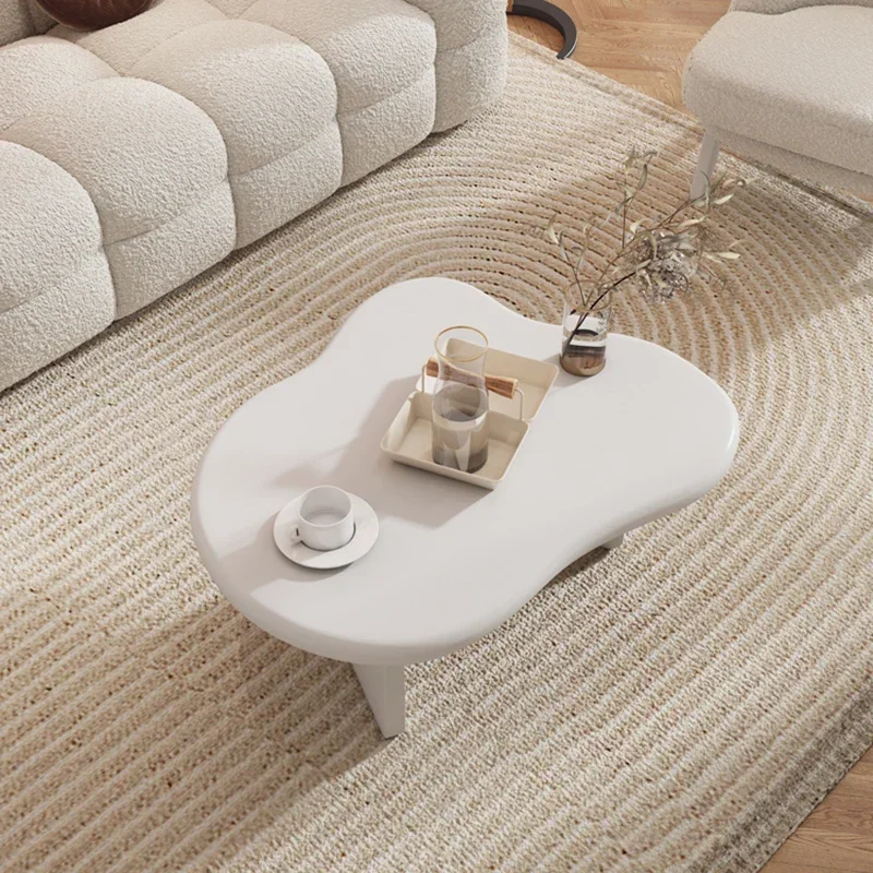 White Round Coffee Tables Minimalist Unique Aesthetic Space Saving Side Table Luxury Funky Mesa Auxiliar Entrance Hall Furniture