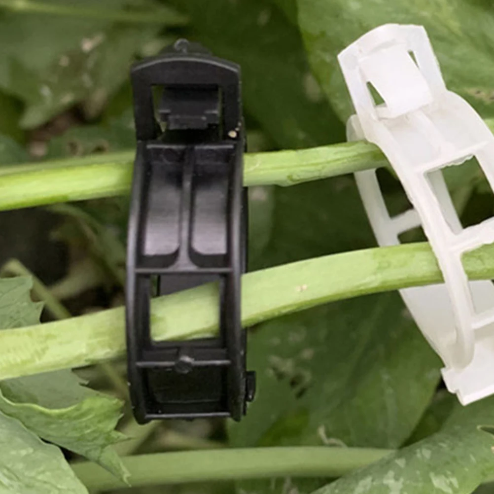 

200pcs Plant Clips Plastic Garden Stem Clips for Plants Vine Flower Support Reusable Garden Tool Plant Support Clamp