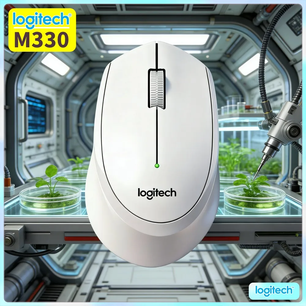 Logitech M330 Wireless Silent Mouse Optical Tracking 2.4Ghz Ergonomic Grip For PC Mac Windows Home Office Laptop Study Use
