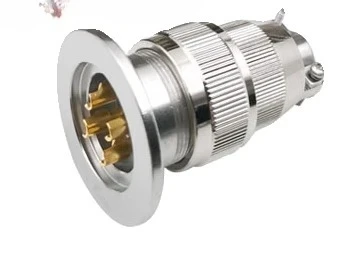 

304 stainless steel aviation plug KF16/25/40 connector vacuum airtight glass sintered feedthrough installation