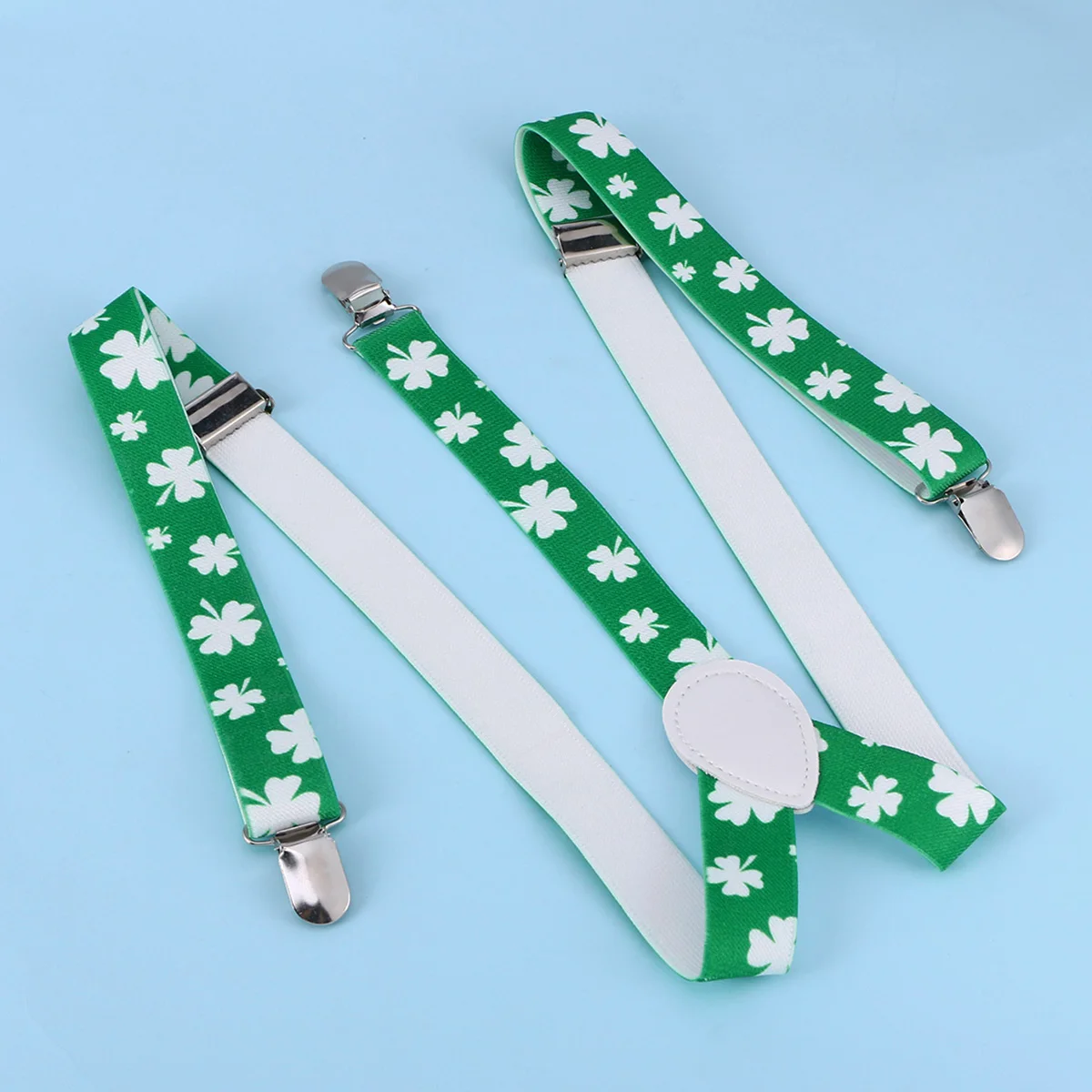 

Adjustable Elastic Suspenders Y-Shaped Braces For Men Women Shorts Comfortable Secure Hold 4-Leaf Clover Print