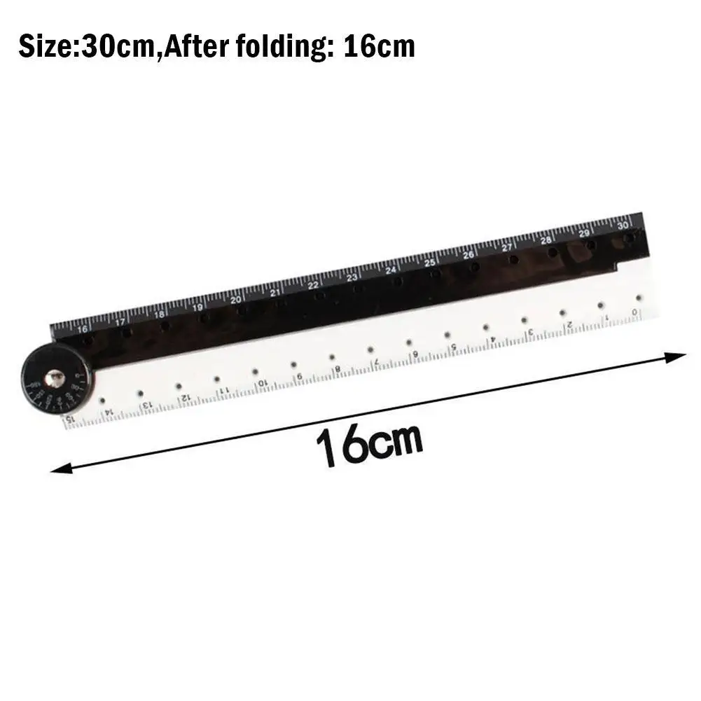 Folding Ruler Black And White Simple Graphic Primary Creative Birthday School Gift Stationery Drawing Student School Suppliy