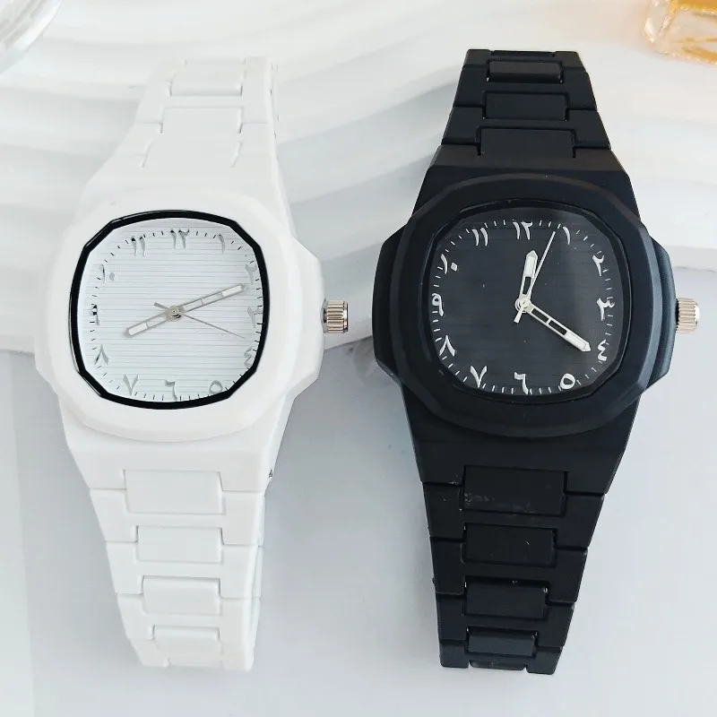 

Мужские квадратные часы, модные арабские цифровые кварцевые часы