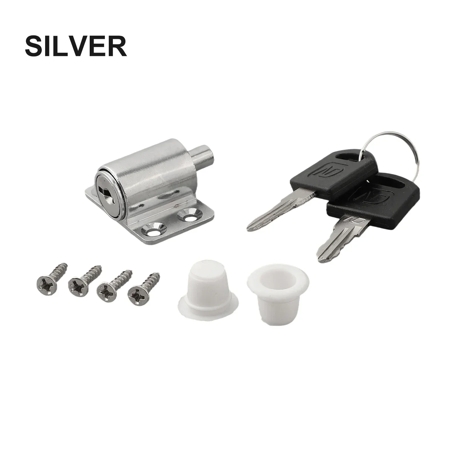 Pátio Sliding Door Lock Bolt com chave, liga de alumínio, Security Catch, Easy Install Frame, Security Protection