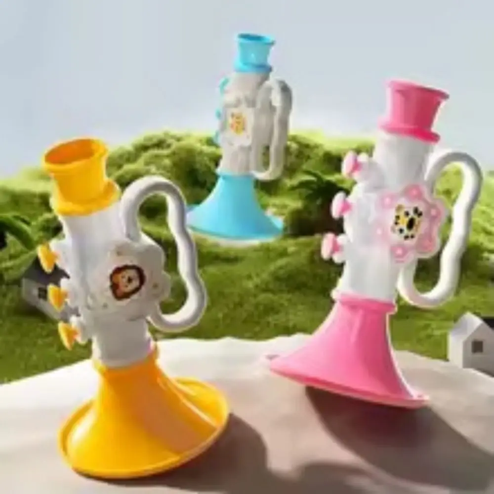 Early Learning Mini Blowing Trumpet Cartoon Speech Enhancement Voice Changing Whistle With Hanging Rope