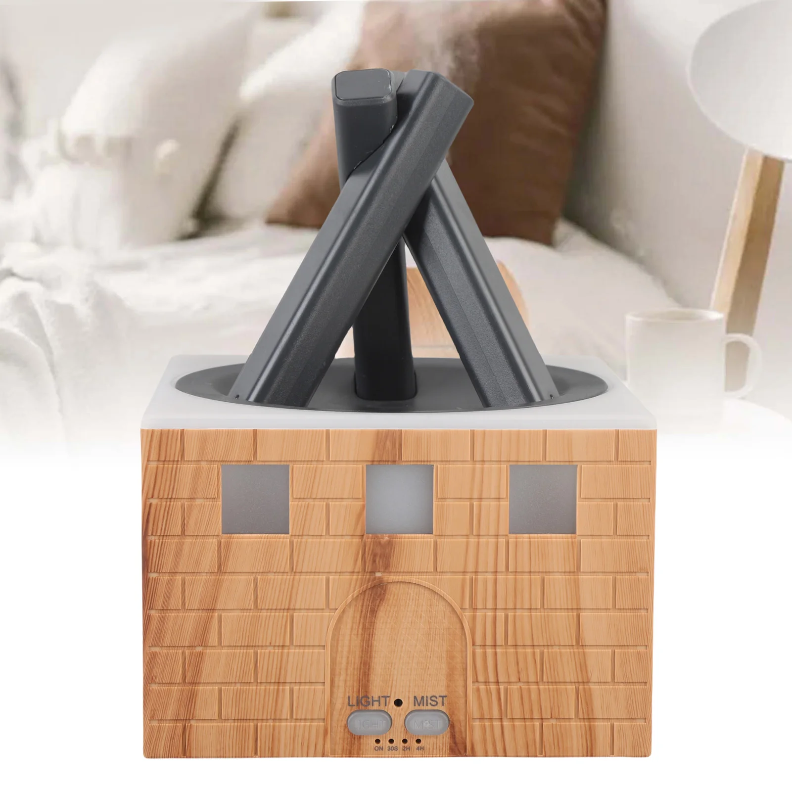 

Диффузор для ароматерапии, увлажнитель с красочным ночником, таймером для украшения дома, креативный костер, тихая эфирное масло 400 мл