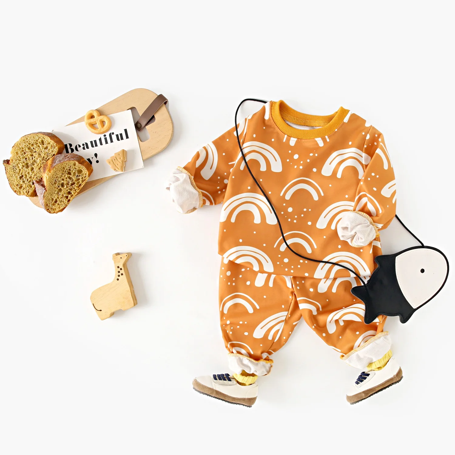 Sanlutoz Baby Little Kids Clothing Sets Unisex Halloween Animal Long Sleeve Tops + Long Pants Cute 2Pcs