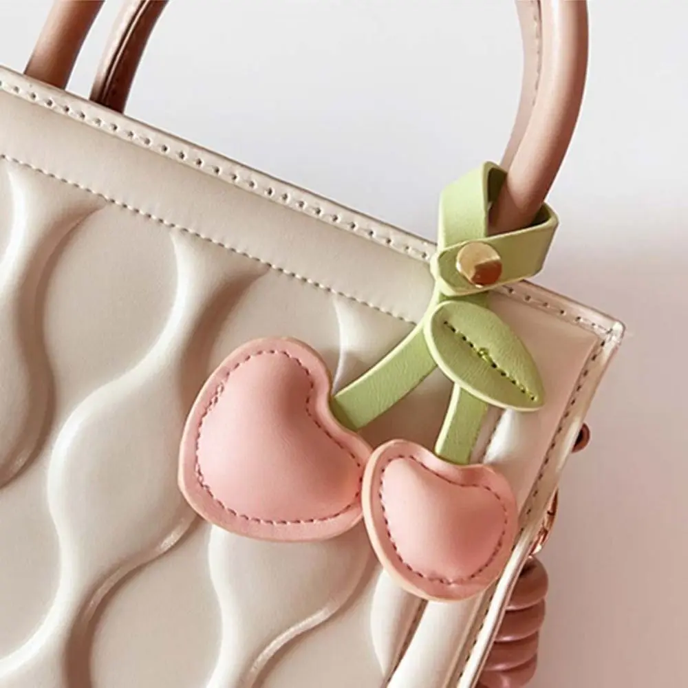 

Peach Heart Cherry Key Chain Decoration Love DIY Craft Accessories Cherry Pendant Keyring Keychain Bag Pendant