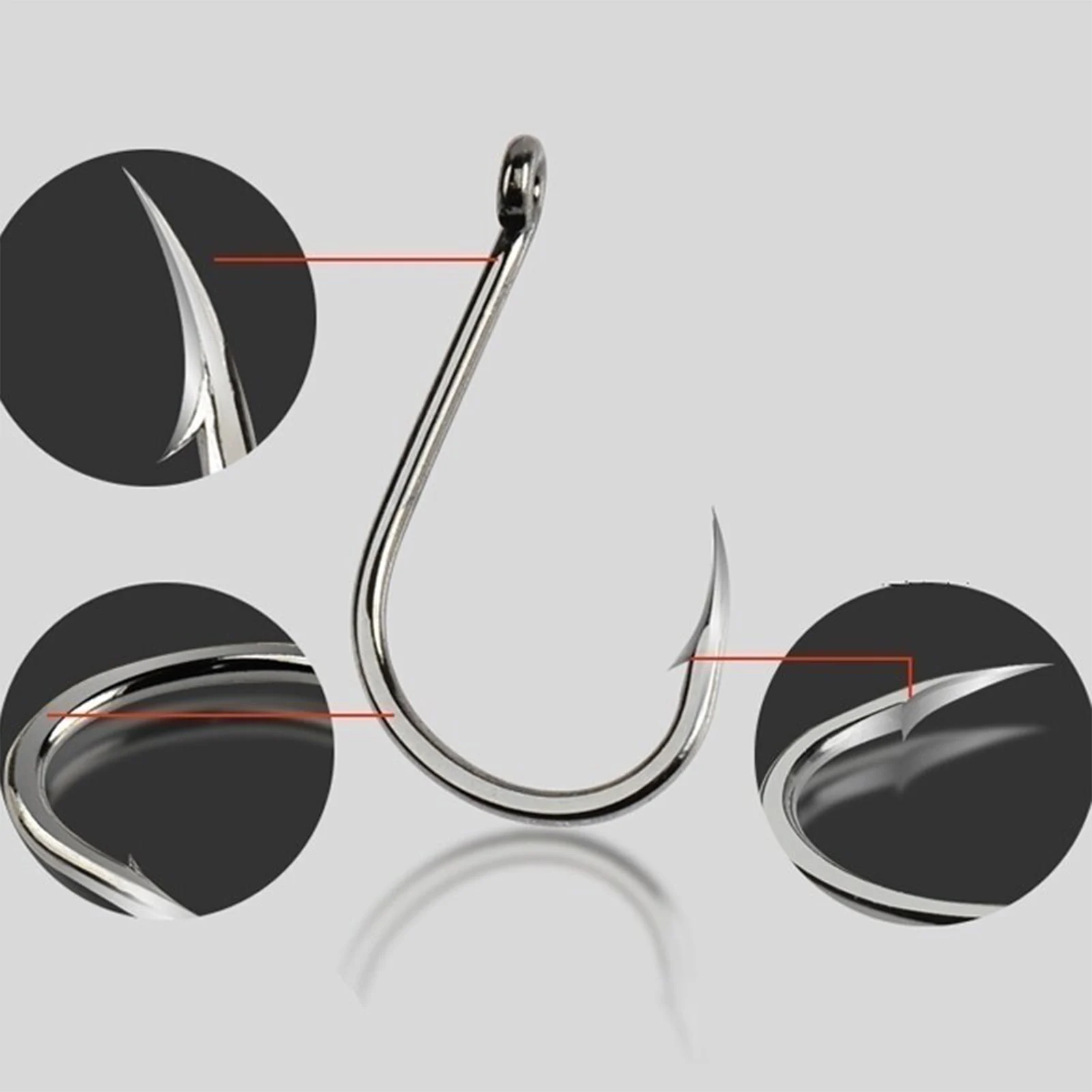 100PCS Fishing Worm Hooks Set Worm Catfish Hooks Kit Equipment Supplies Suitable for Shellfish Squid Crucian Carp