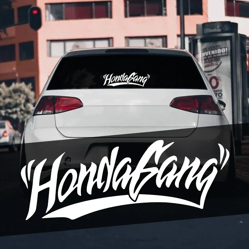 HondaGang DIY pegatinas Para parabrisas delantero y trasero de coche impermeable Auto puerta vinilo película calcomanías decoración Accesorios Para Vehículos