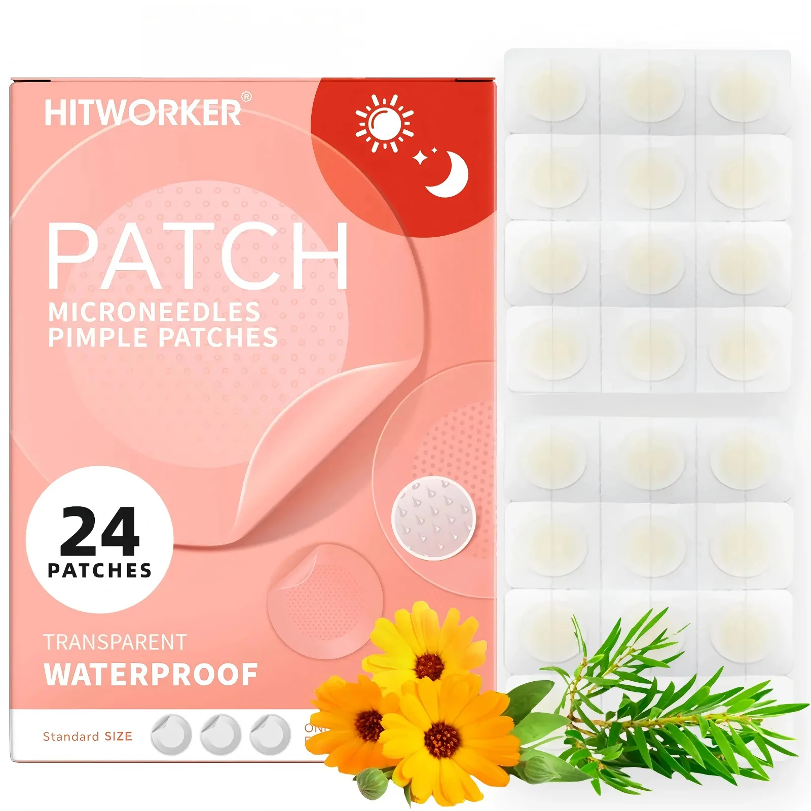 24 capsules/box of acne patches - alcohol free, non irritating, effective in removing acne, suitable for all skin types