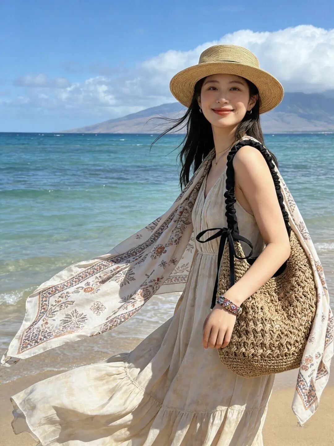 

Casual Lazy Vacation Style Woven Straw Tote Bag Large Capacity Top-Handle Underarm Versatile Hollow Out Commuter Shoulder Bag