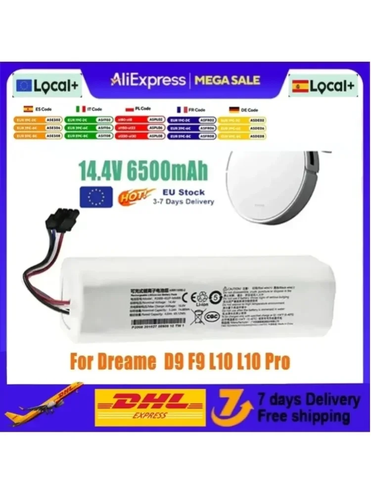 Ersatzakku P2008-4S2P-MMBK für Xiaomi Mijia Mi Saug- und Wischroboter 1T Dreame D9 F9 L10Pro L10Plus S10