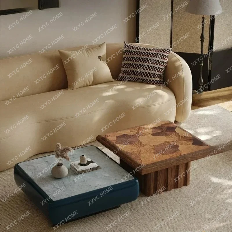 XX square luxury stone coffee table light luxury high-end living room marble coffee table