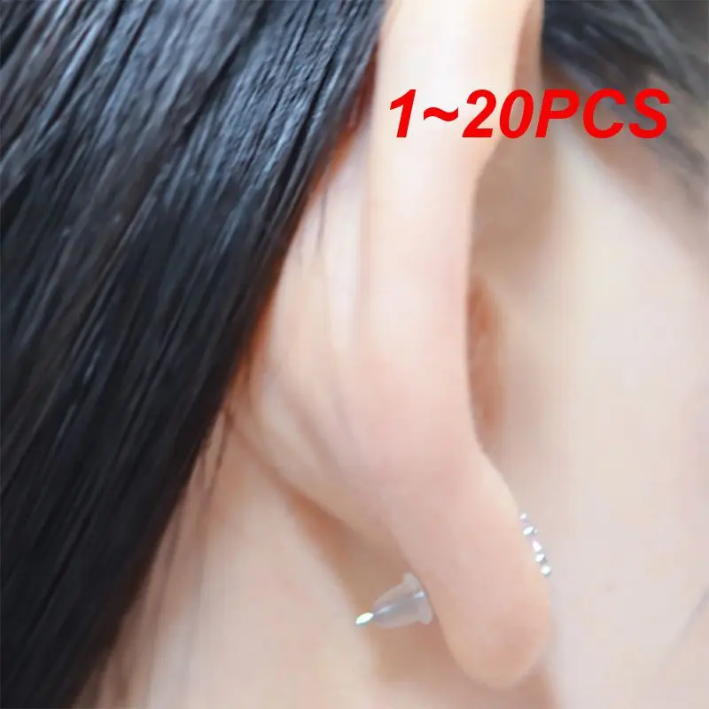 /lot Ear Ring Plugs Soft Silicone Rubber Anti-off Earring Stoppers Body For Making Jewelry Findings Accessories