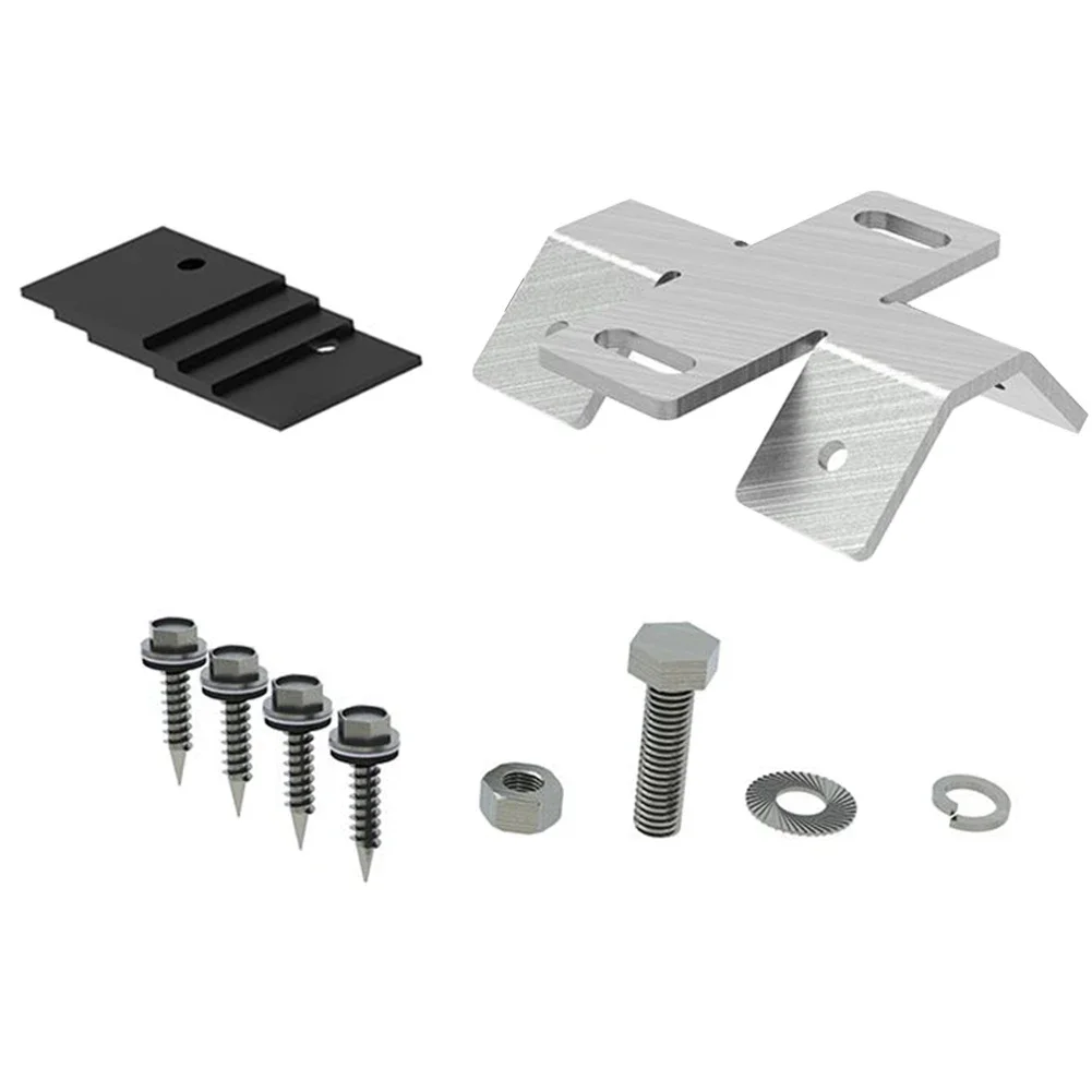 

1/4Pcs Solar Panel Mounting Brackets For Rail Mounting On Trapezoidal Sheet Trapezoidal Clamp Pv Photovoltaic Roof Hook