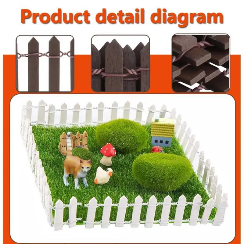 1 Stück Mini-Holzzaun für Feengärten und Blumentopfverzierungen – langlebige Heim- und Gartendekoration, perfekt für Weihnachten – Detail 5