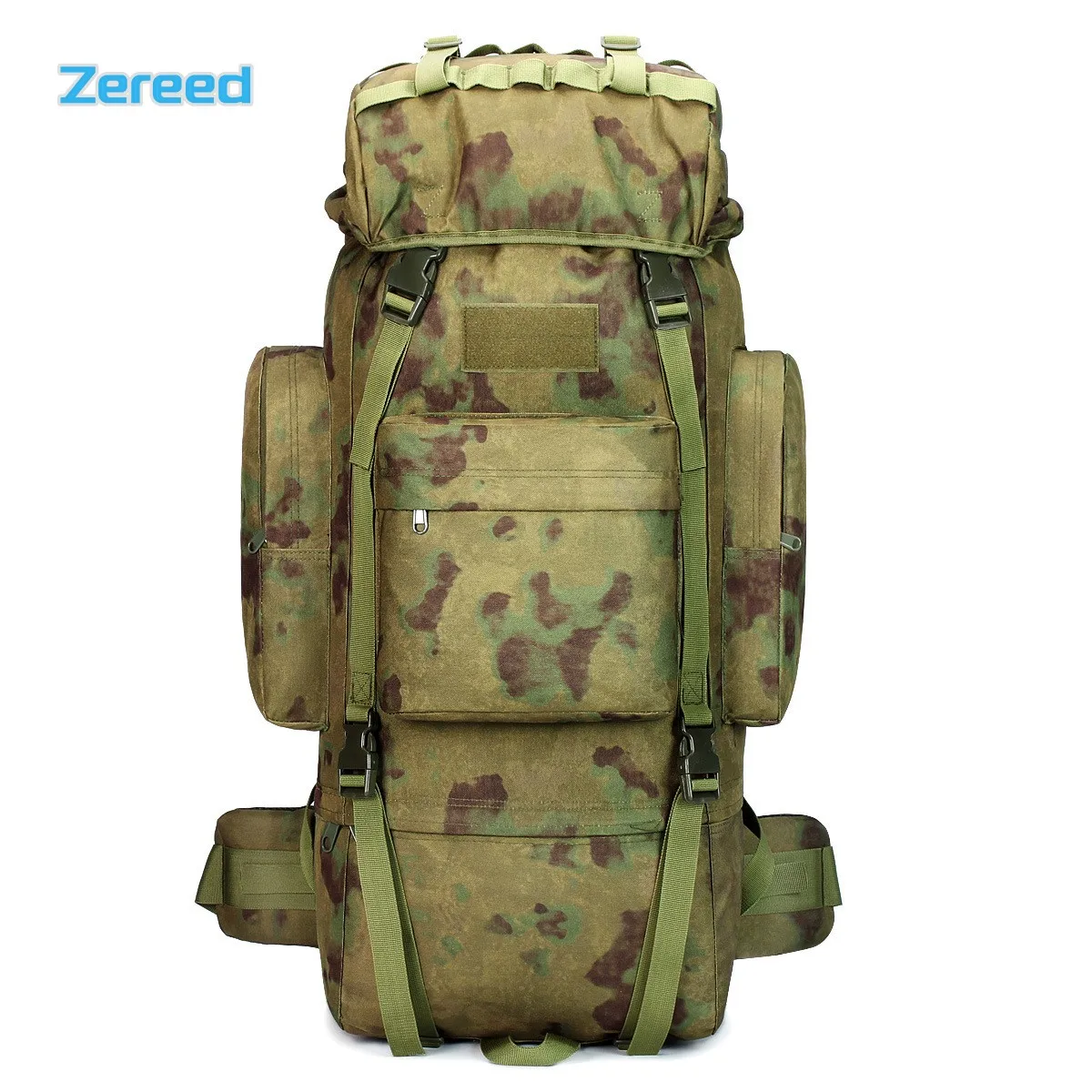 

80L High Capacity Camping Camouflage Tactical Backpack With Rainproof Cover Inside Traveling Mountaineering Hiking Bag Men's