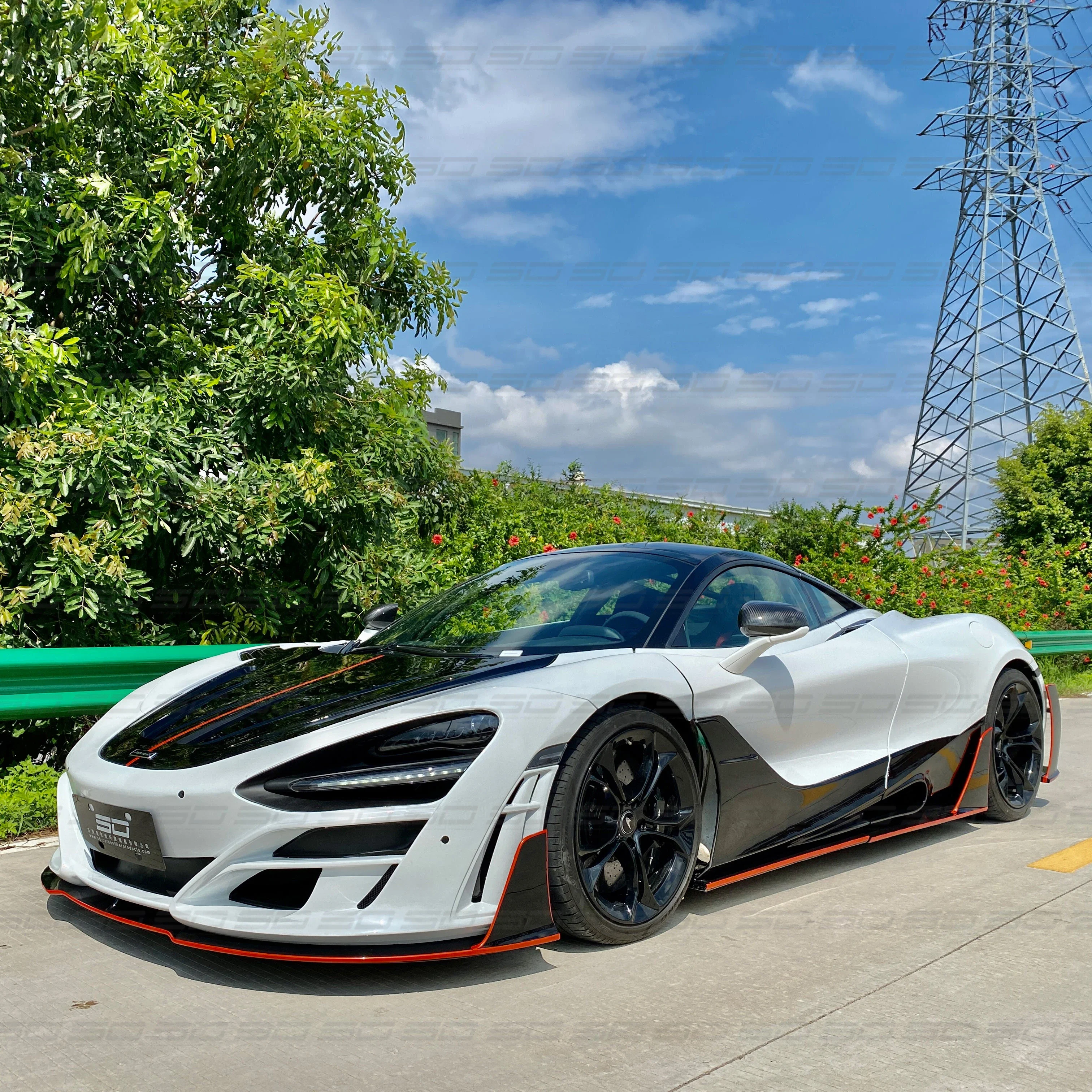 New Arrival Carbon Fiber Full Set Bodykit M Style Car Bumper Side Skirt Rear Bumper For McLaren 720s