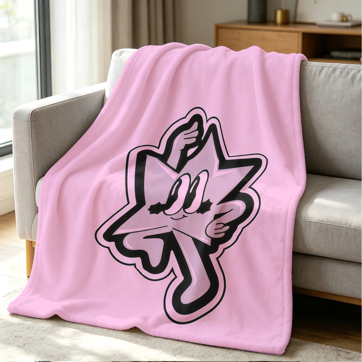 Star Buddy Blanket Soft Cozy Throw for Sofa Bed Festive Holiday Decor Gift for Kids and Adults,Lightweight and Warm