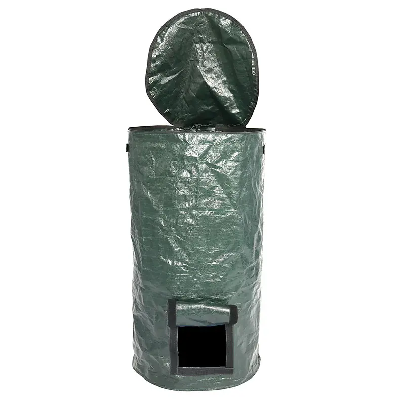 Garden Leaf Waste Can Storage Bag Outdoor Yard Compost Bin For Fruit Kitchen Waste Grower Large Capacity Reusable Waste Can Bag