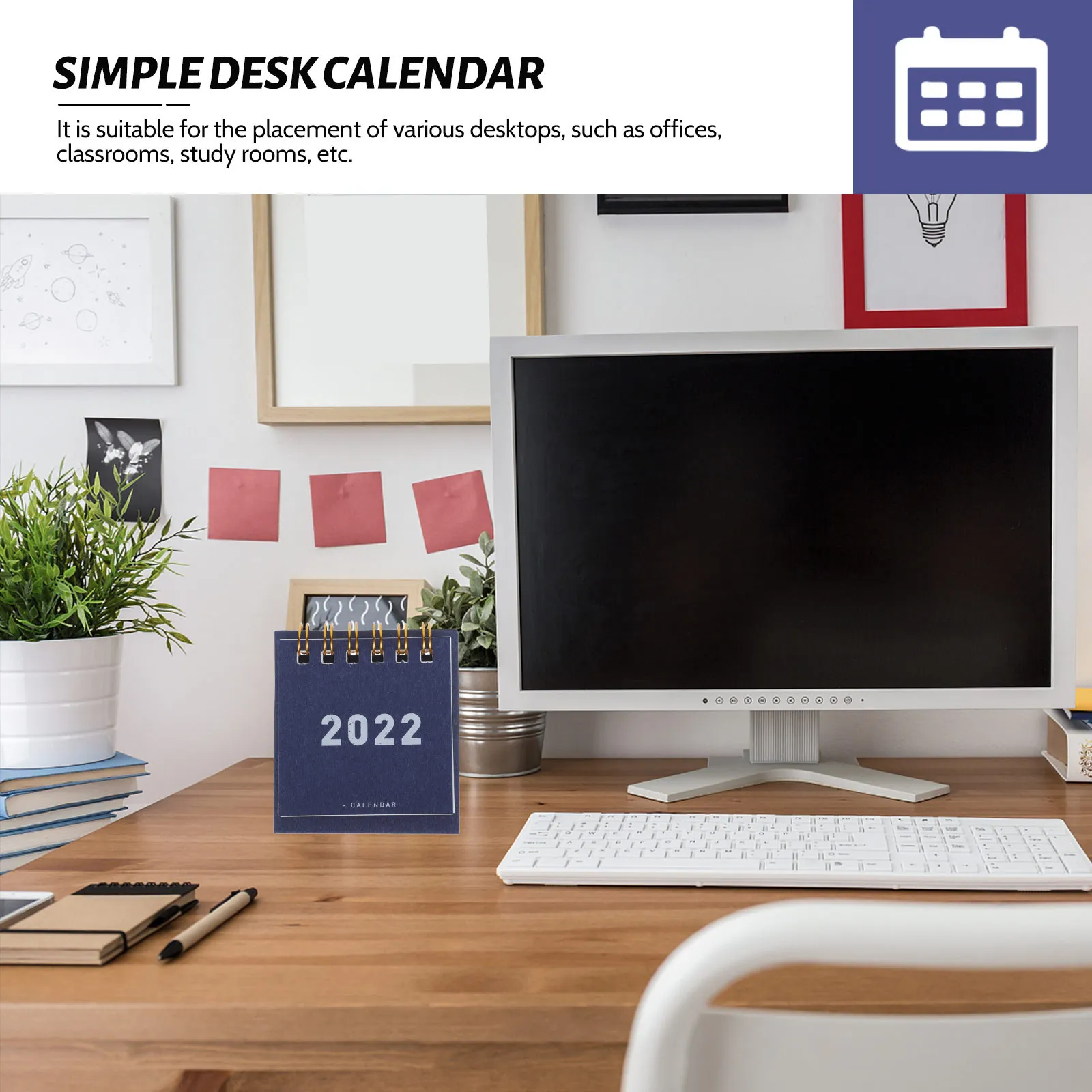 4Pcs 2022 Desk Calendar Mini Portable Simple Chic Paper Tabletop Calendar Decorative Home Office Schedule Planner