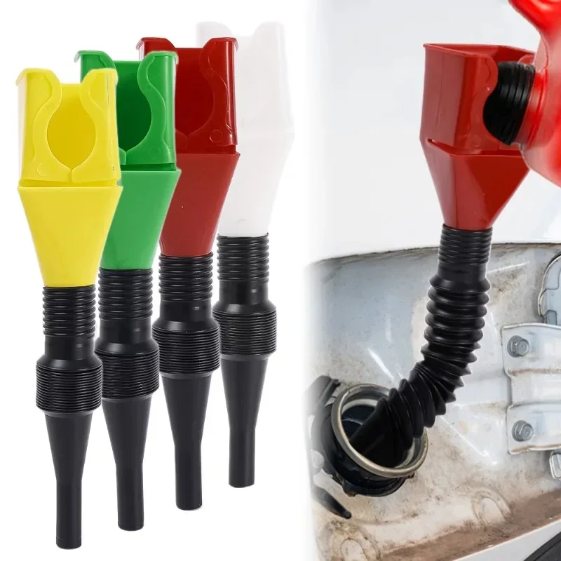Foldable Portable Funnels 1/3pcs Telescopic Car Refueling Funnel Universal Engine Oil Gasoline Filter Transfer Funnels Tool