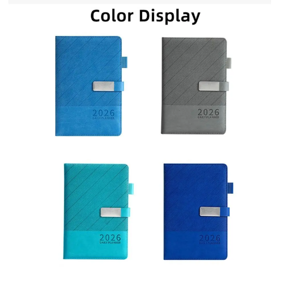 การจัดการเวลา 2026 Schedule Planner Notepad 365 วันประสิทธิภาพ A5 ภาษาอังกฤษ Daily Plan Notebook สวมใส่ To-do List