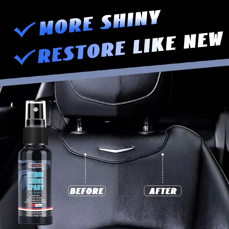 Plastic Renovator For Car Interior Liquid More Gloss Long-Lasting Protects Plastic & Leather Restore JB-LHB 3