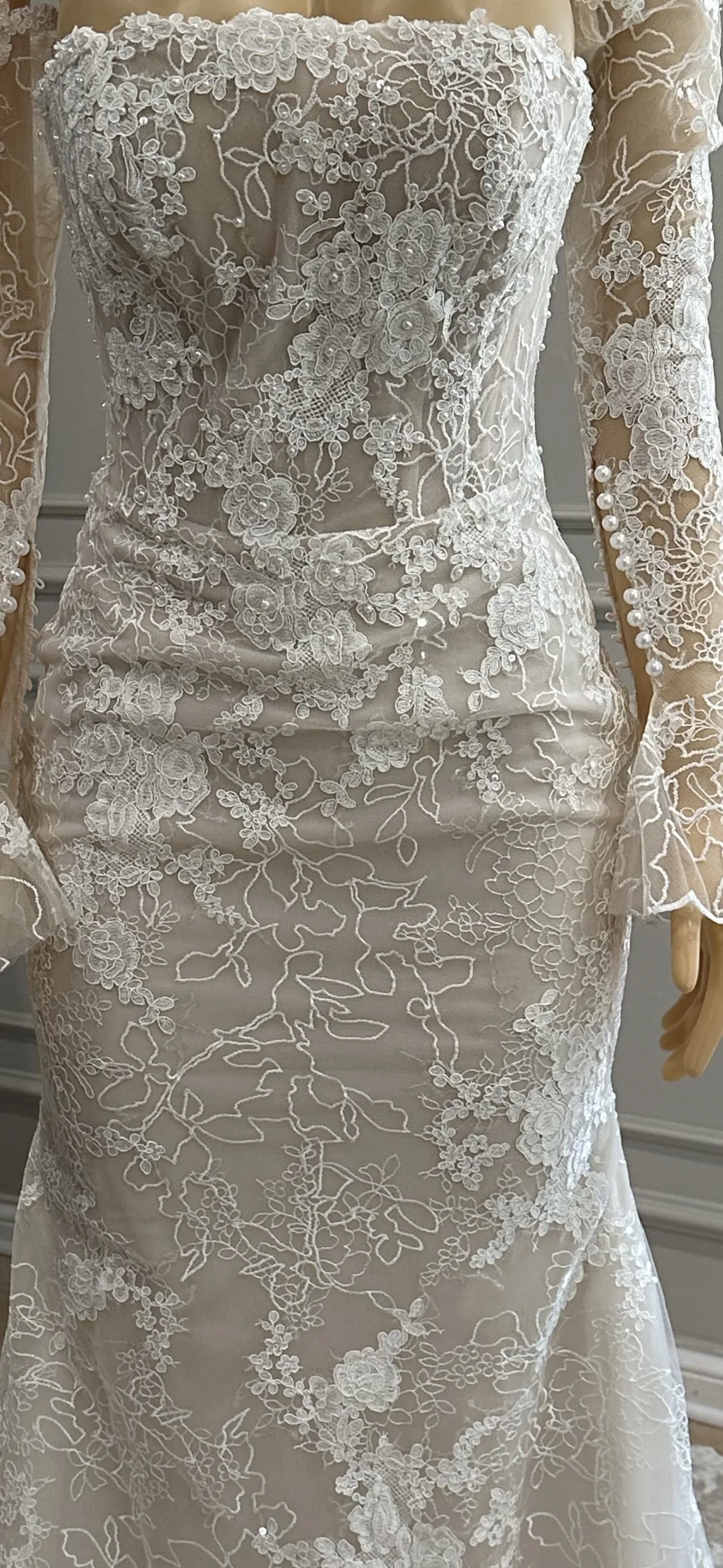 

Индивидуальное свадебное платье 2026 года для женщин, фасон «русалка», с кружевными аппликациями, пайетками, жемчугом, съемными рукавами, без бретелек, Vestido De Novia