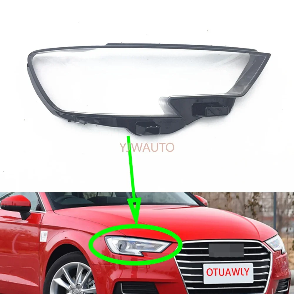 

For Audi A3 S3 2017~2019 Headlamp Cover Car Headlight Lens Glass Replacement Auto Shell Projector Lens