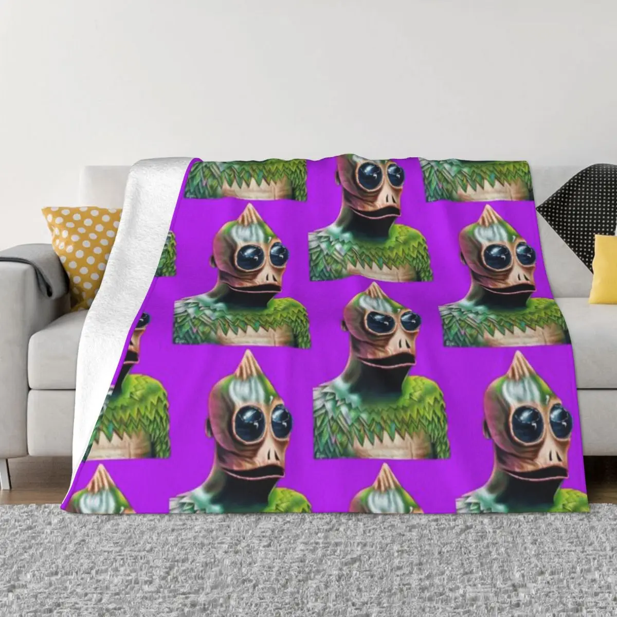 Sleestak From The Land Of The Lost (фиолетовая версия) Персонализированное удобное вечернее ультрамягкое одеяло из микрофлиса