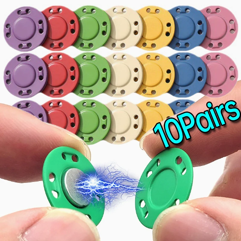 Magnetic Clothing Snap Buttons Invisible Magnet Buttons Snaps Fasteners Buttons for DIY Clothing Bag Overcoat Sewing Supplies