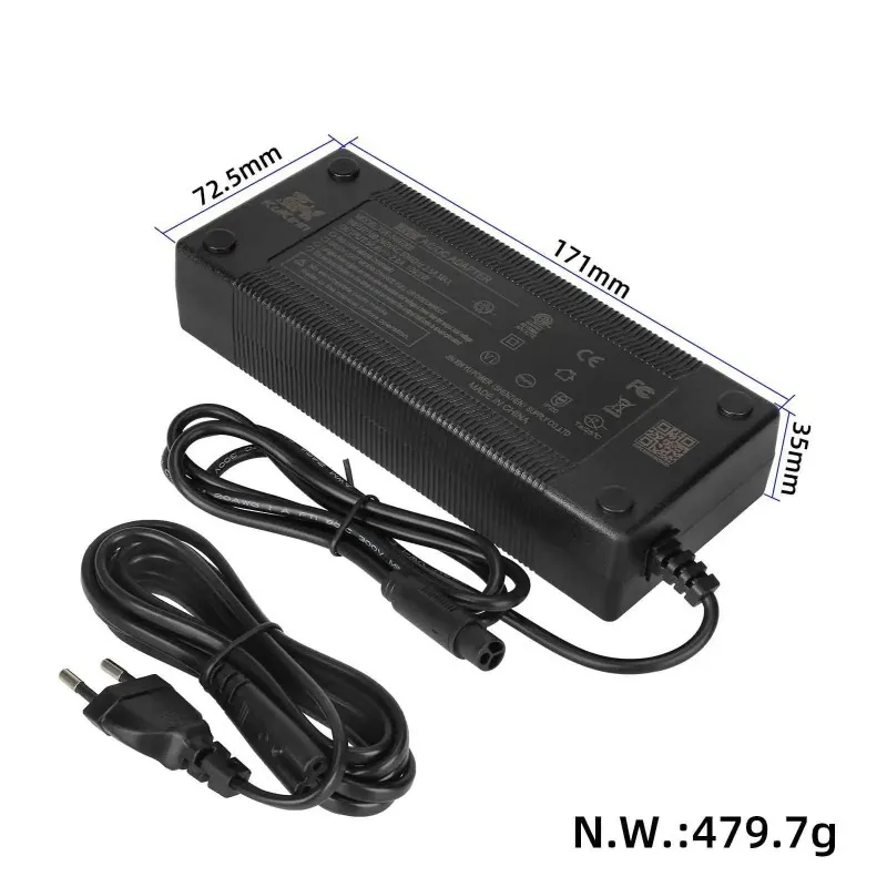 

Original EU/US/UK Plug 54.6V 2A Charger for 2024 Kukirin G2 Pro DB Scooter, 3-Pin CQ Waterproof Connector, Replacement Part