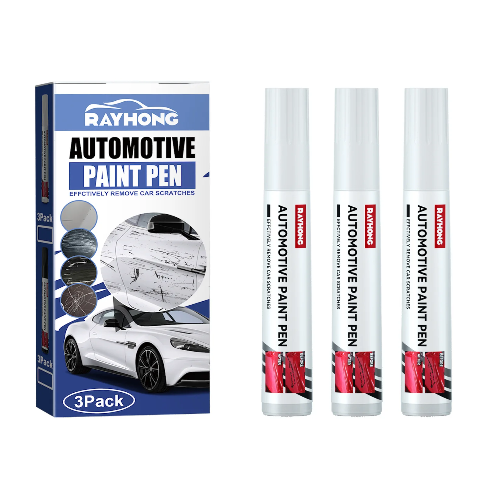 Car White Paint Repair Pen Repair Scratches Wear Scratch Remove Dirt Marks Easy Operation Paint Repair Pen