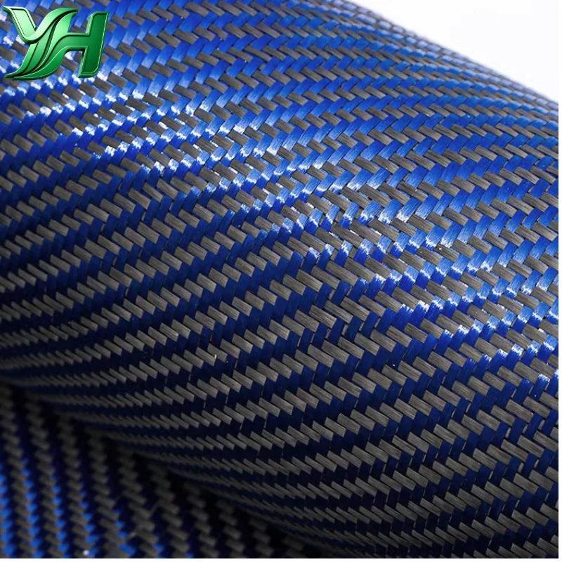 Blue Black 210g 3K Twill Carbon Fiber Cloth – Automotive Dashboard Cover for Door Handle Insert Center Console Tuning Sticker