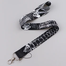 Skull Phone Lanyards for Keys Bone Neck Strap For Card Badge Gym Keychain Key Holder DIY Hanging Rope Keyring Accessories