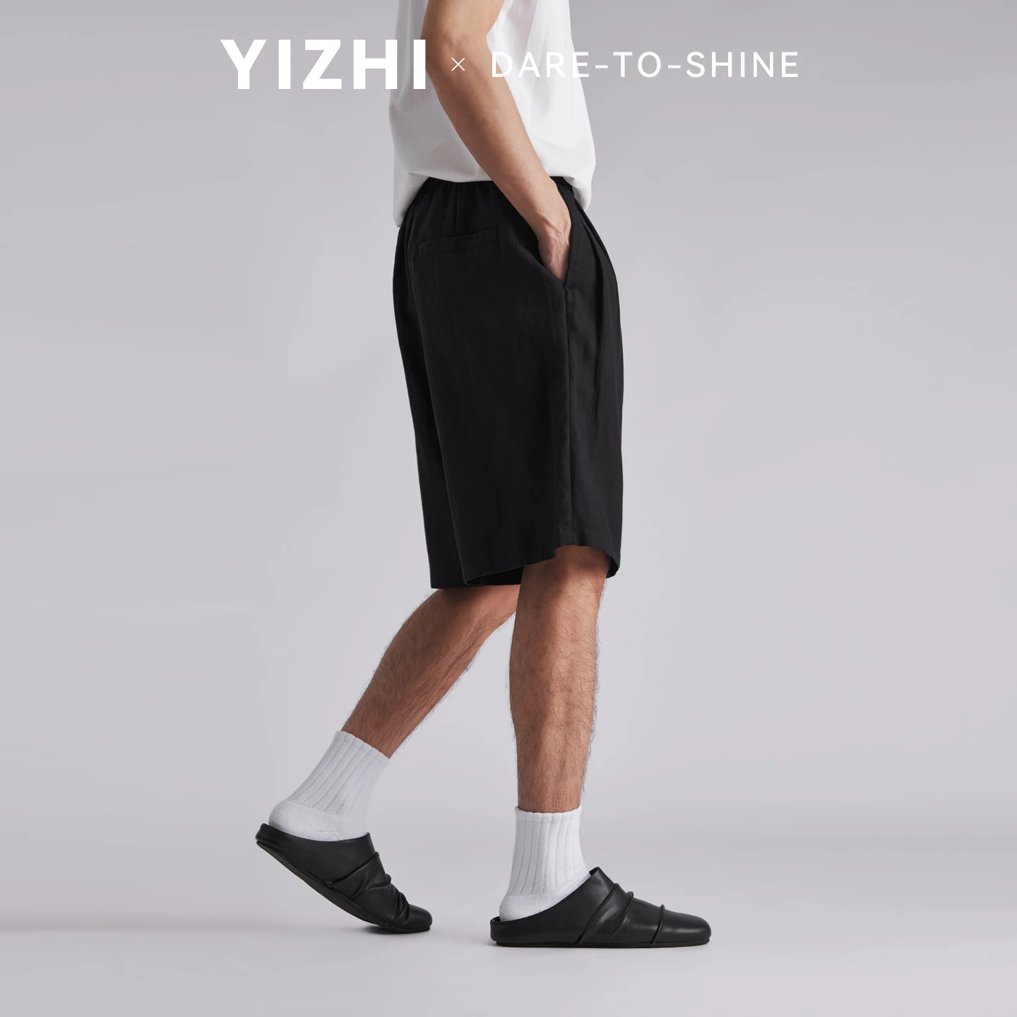 Men Lyocell Textured Japanese Style Casual Shorts 2026 Summer Loose Breathable Versatile Straight Leg 5 Inch Bermuda Pants