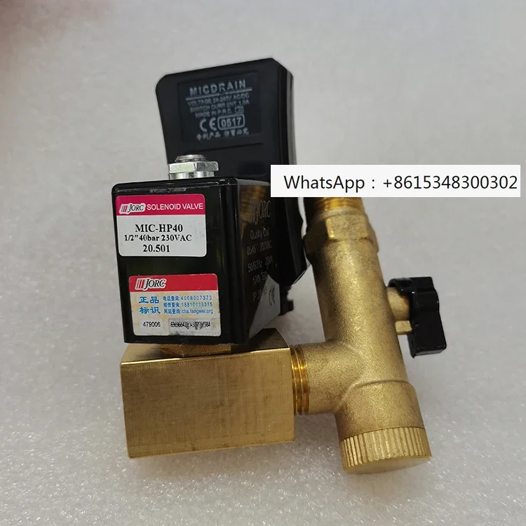 

JORC MIC-HP40 40bar 230V Auto Drain Valve with timing,auto drain solenoid valve for compressed air system