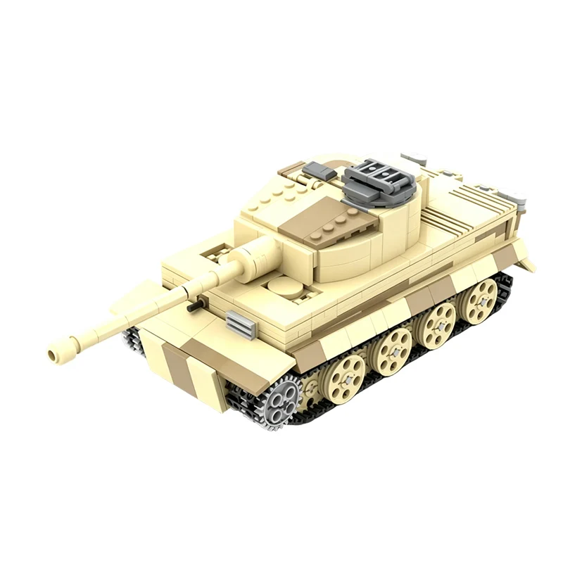 Tiger I Ausf. E Military Tank Model MOC Building Bricks War Equipment Style Modular Technology Gifts Holiday Assemble Toys Suit