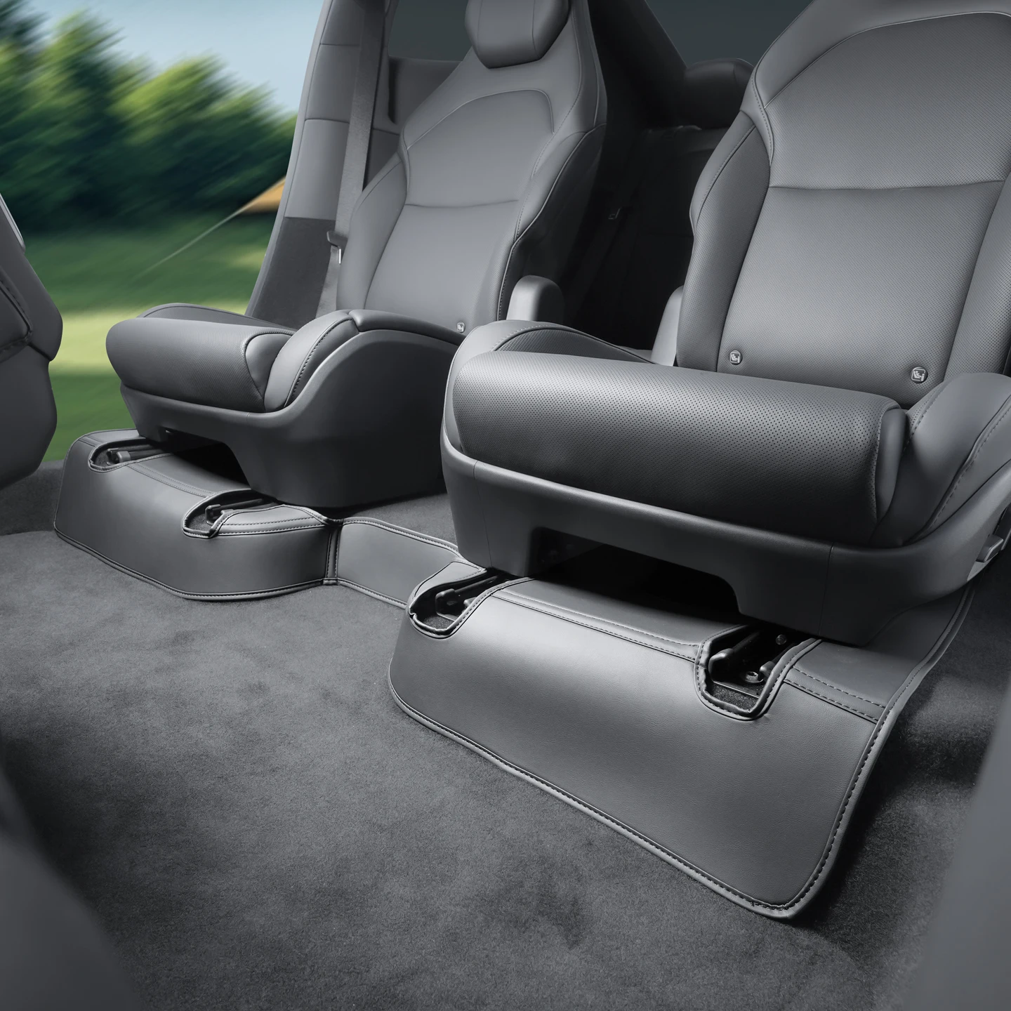 For Protective Pads Under the Second Row Seats of 6 Tesla Model YL, Foot Kick Guards for the Middle Seat, Seat Corner Protectors