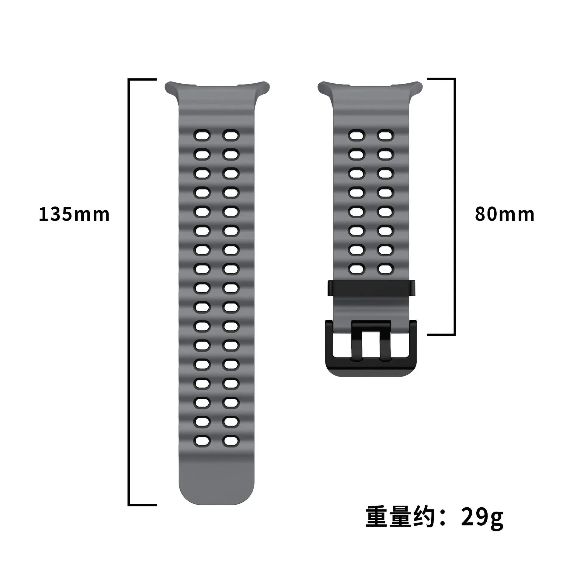 Ocean Silicone Strap for Samsung Galaxy Watch 8-7 Ultra 47mm Original Replaceable Two-color Wristband Smart watch Accessories