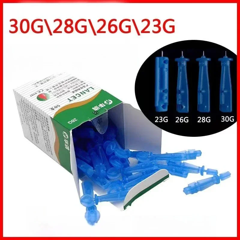500pcs Blood Lancets Disposable Needles Massage Stick Use For Pen Sterile Lancets Fleam Vent Drain Blood Lancet 30G 28G 26G 23G