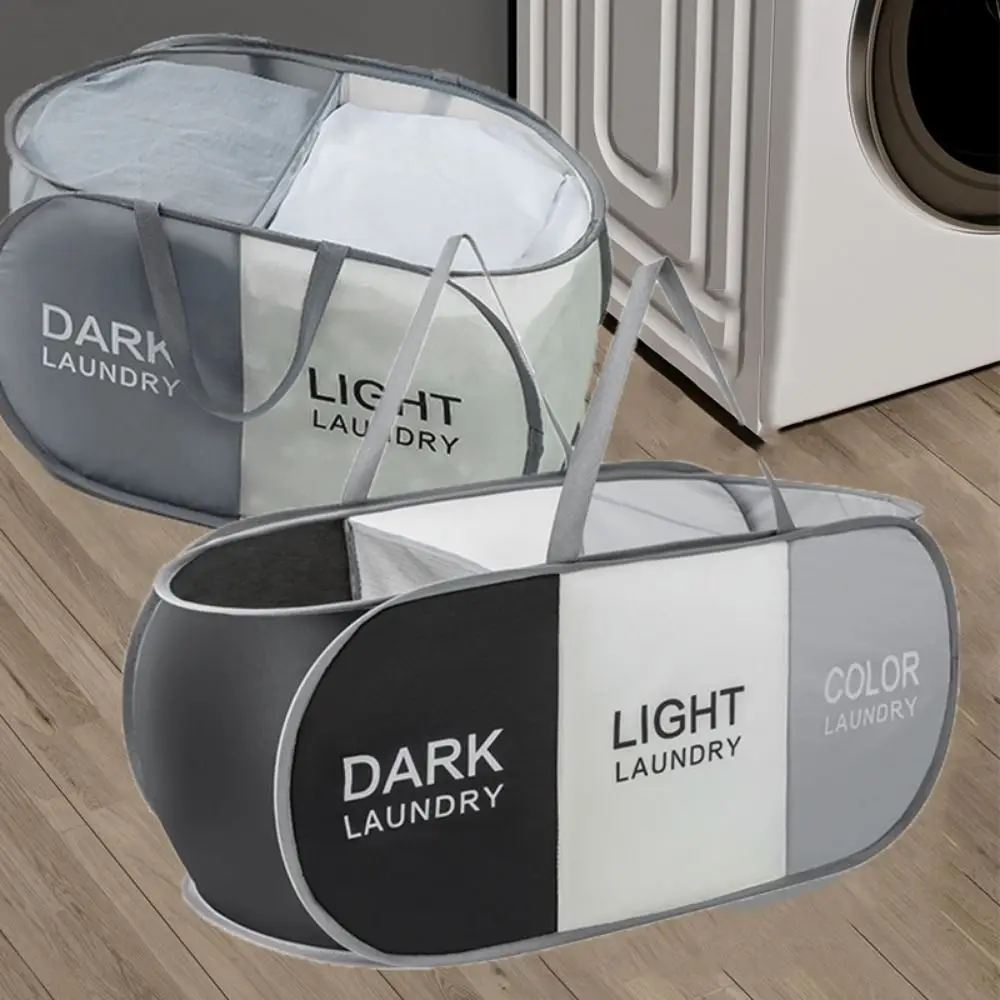

Oxford Cloth Dirty Clothes Storage Basket Large Capacity Saving Space Toy Storage Basket Foldable with Handle Laundry Basket