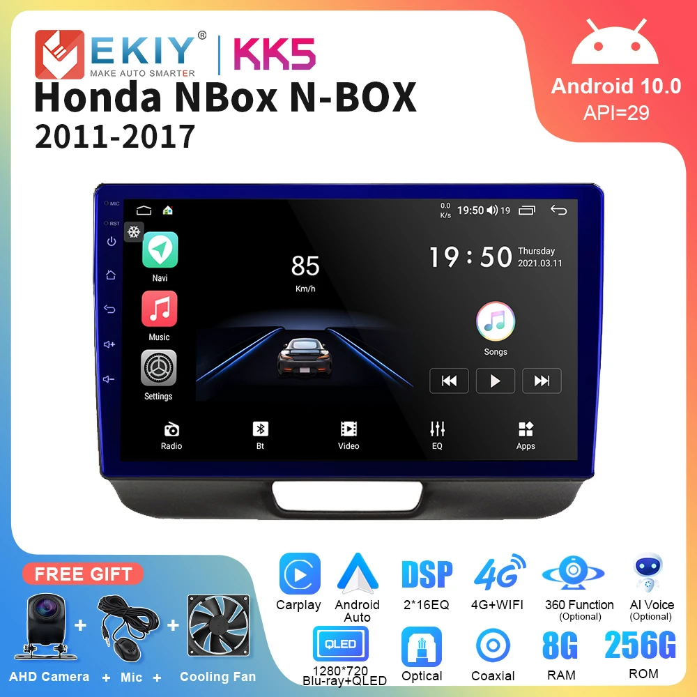 

EKIY KK5 2Din Android Stereo Receiver for Honda N-BOX 2011-2017 Car Radio Multimedia Player DSP FM Carplay Auto GPS 4G Head Unit