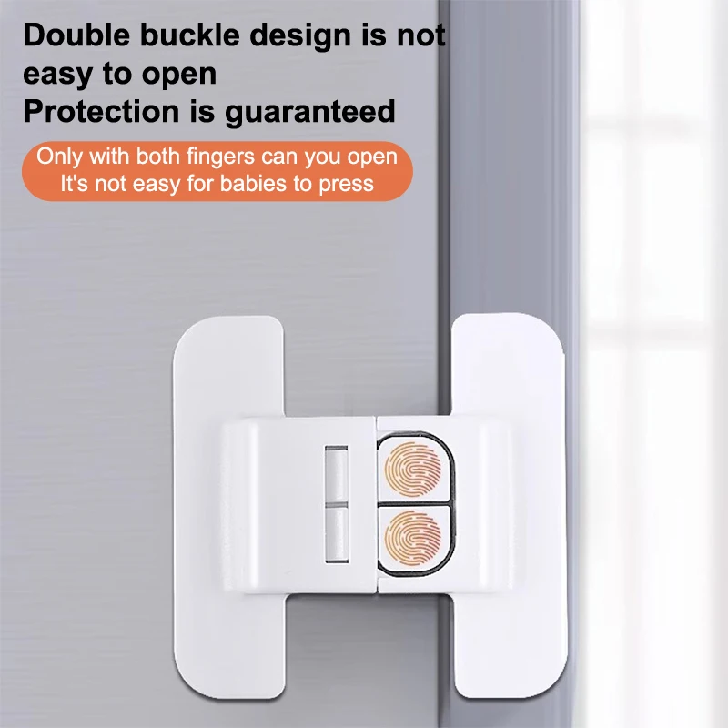 5Pcs Baby Safety Cabinet Lock Drawer Door Locks Child Anti-Pinching Hand Security Protection Buckle Protection Refrigerator Lock