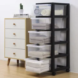 3/4/5 Layers Multi-layer Storage Box Plastic Drawer  Portable Documents Clothes Cabinet Strong and Durable Desk Drawer Organizer