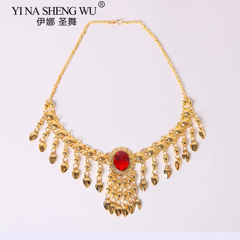 여성용 전통 인도 댄스 무대 공연 쥬얼리, 벨리 댄스 액세서리, 귀걸이 목걸이 세트, 도매