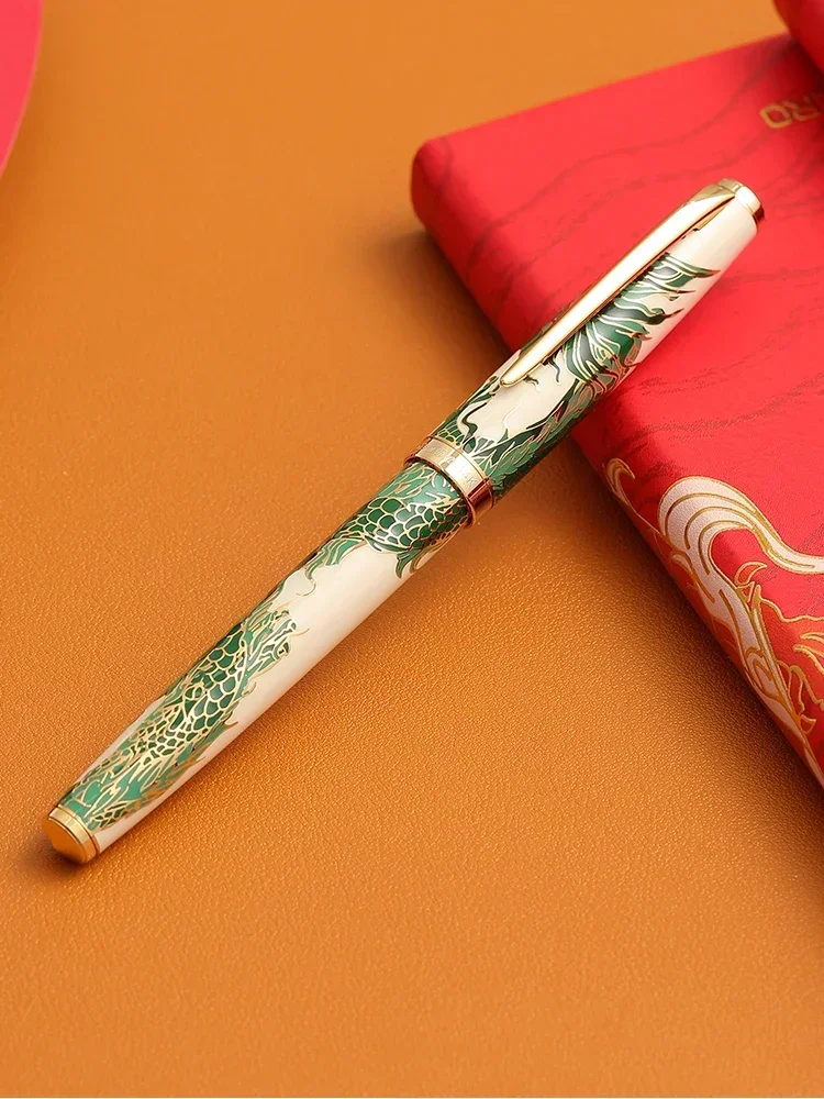 

HERO 100 Fountain Pen 14K Gold Nib Pen Year Of the Dragon Hooded Nib Collector's Edition Limited Business Writing Gift